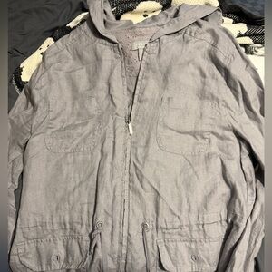 Kenar womens Light Gray Hooded Jacket